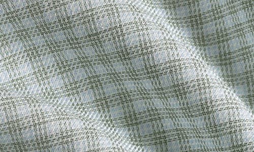 David Donahue Trim Fit Check Cotton & Cashmere Dobby Dress Shirt In Blue