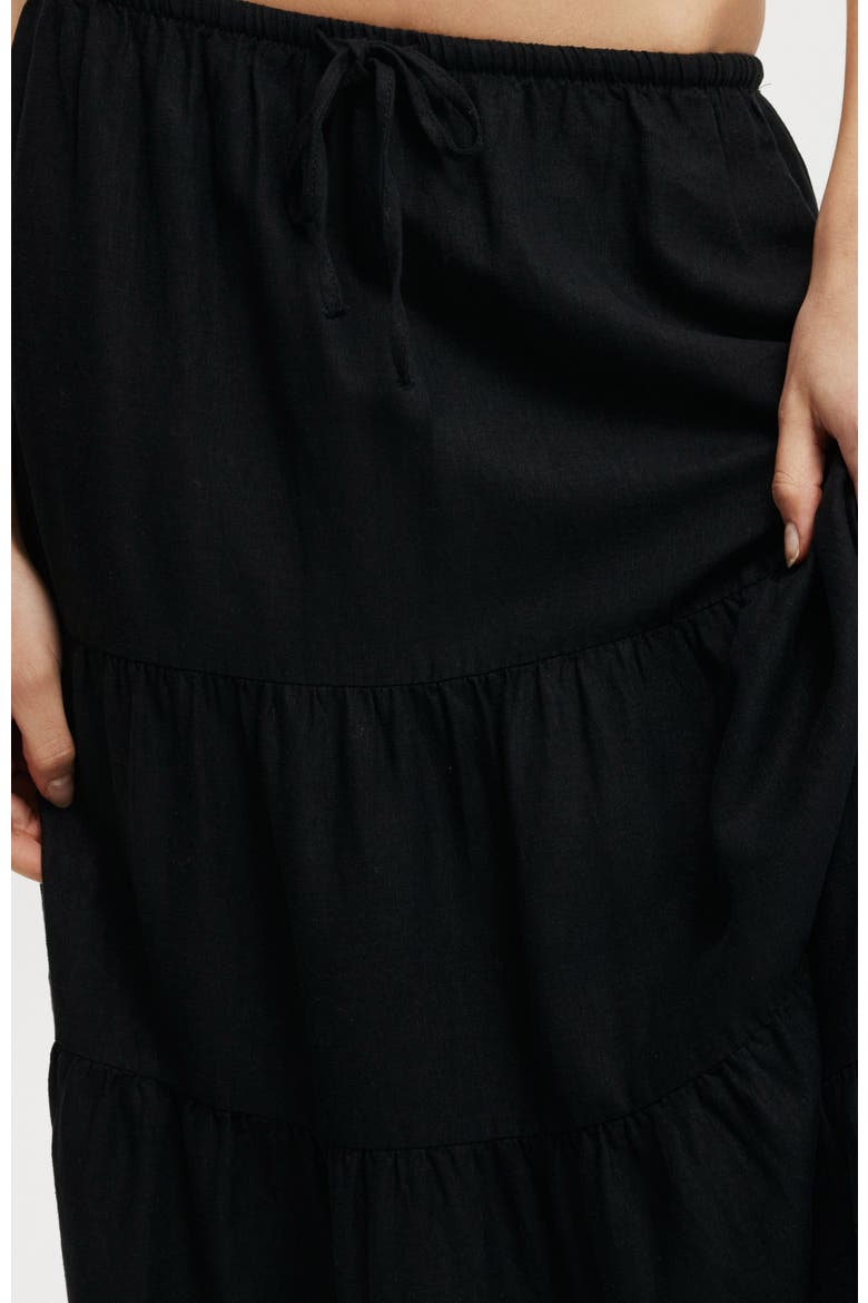 Women's Haven Tiered Maxi Skirt, Alternate, color, Black