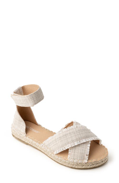 Minnetonka Pemma Ankle Strap Sandal In Tan Herringbone