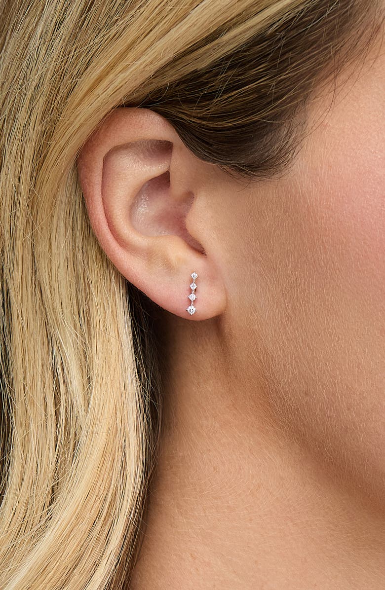 Bony Levy Audrey 18K White Gold Diamond Bar Stud Earrings, Alternate, color, 18K White Gold