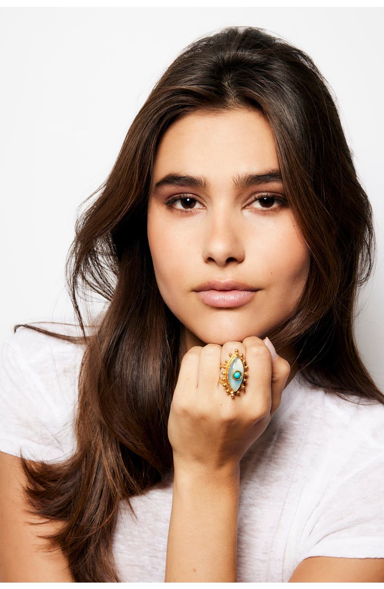 SYLVIA TOLEDANO Third Eye Ring, Alternate, color, Blue