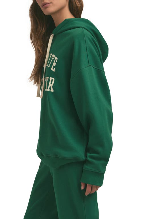Favorite Daughter The Collegiate Graphic Hoodie In Emerald