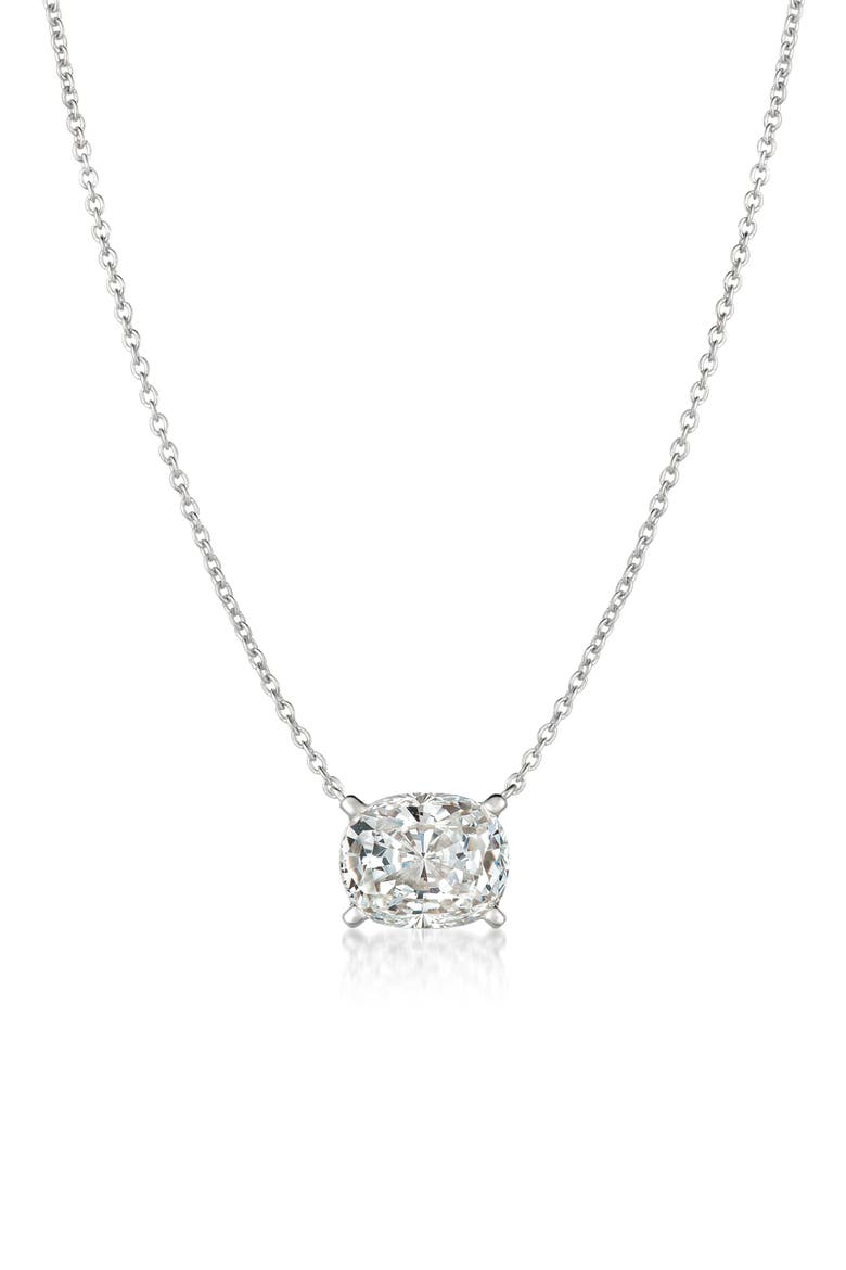 Cubic Zirconia Pendant Necklace, Main, color, PLATINUM