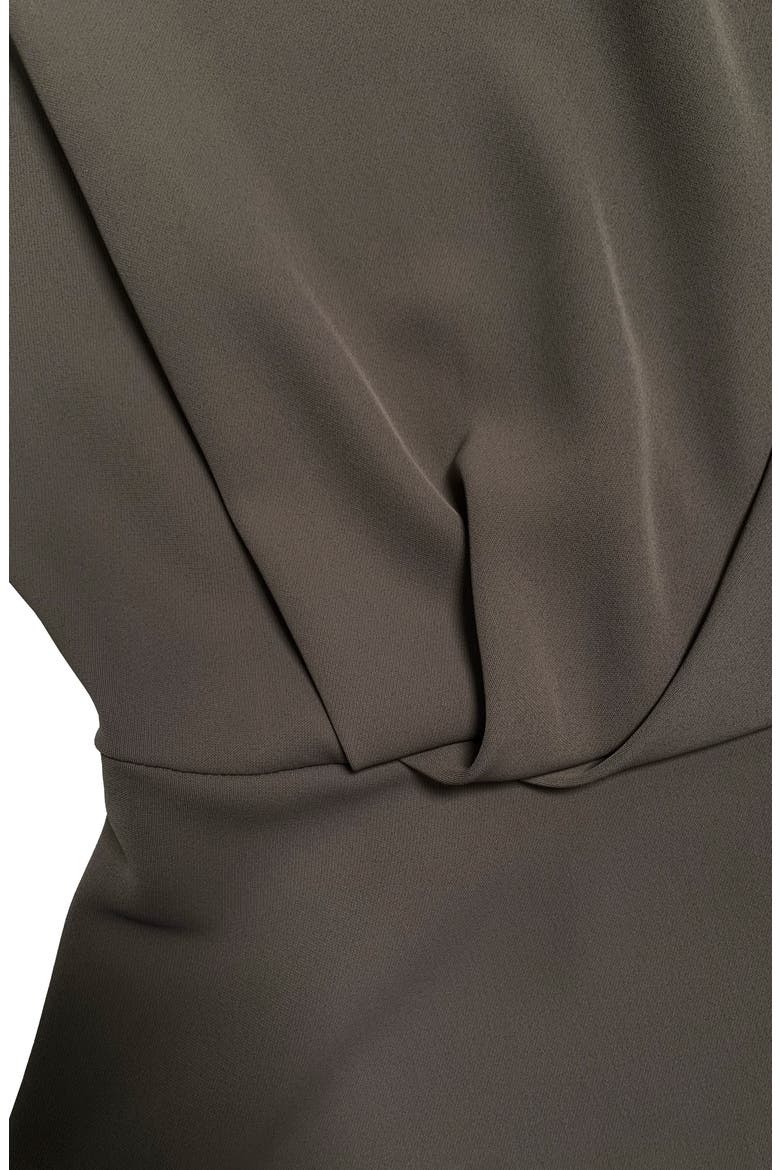 Short Sleeve Gathered Peplum Top, Alternate, color, ROBUST GREY