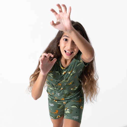 Bellabu Bear Unisex Jurassic Park: Tracker Kids 2-piece Short Sleeve & Shorts Pajama Set