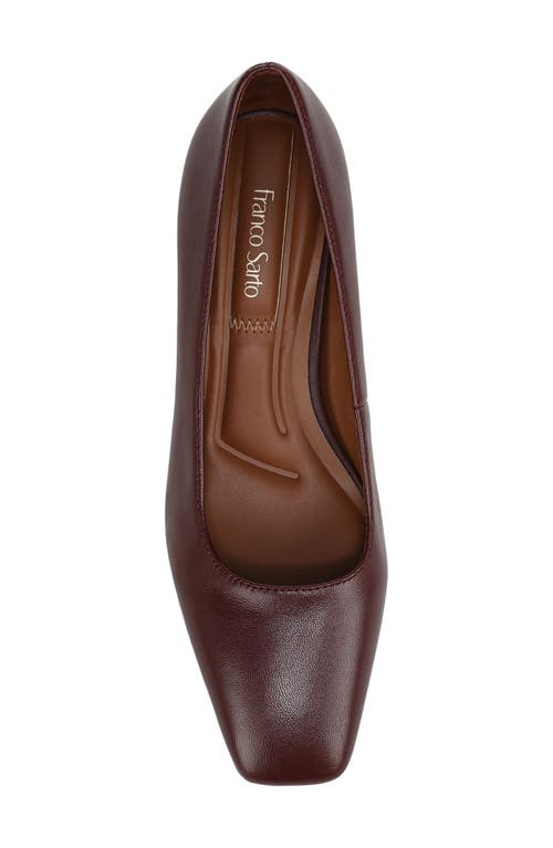 Franco Sarto Salino Square Toe Pump In Burgundy