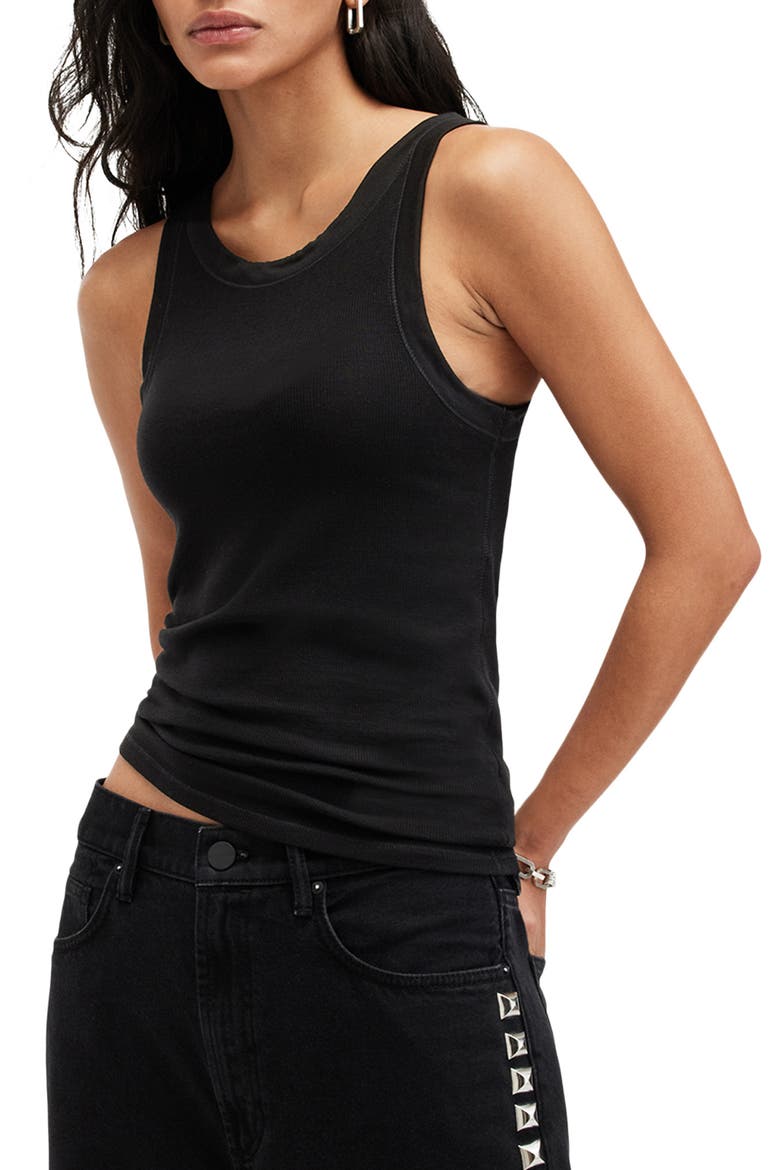 Rina Tank Top, Alternate, color, BLACK