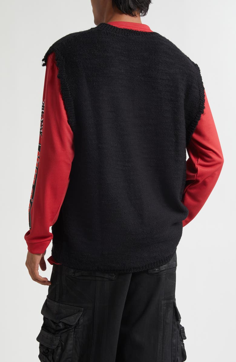 LU'U DAN Oversize Sweater Vest, Alternate, color, Renegade Man / Black