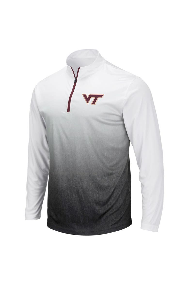 Men's Colosseum Gray Virginia Tech Hokies Magic Team Logo Quarter-Zip Jacket, Alternate, color, Gray
