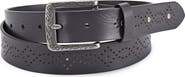 OLD TREND Daisy Genuine Leather Perforated Floral Detail Belt