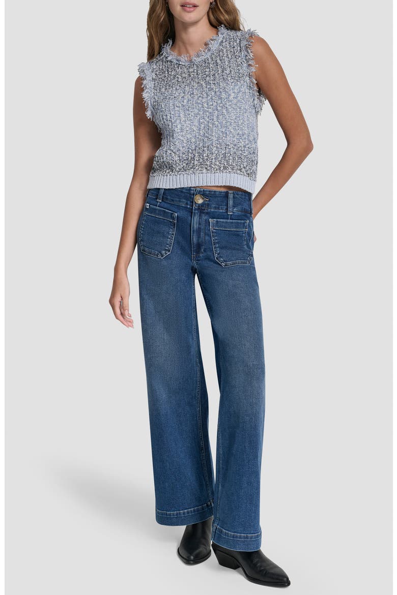 Sleeveless Knit Top, Alternate, color, FROST BLUE COMBO