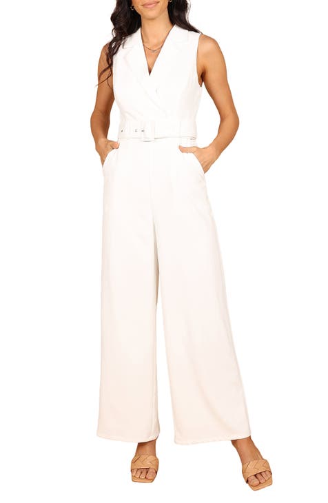 Cheap white jumpsuits and rompers on sale