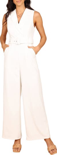 Sienna Belted Sleeveless Wide Leg Jumpsuit
