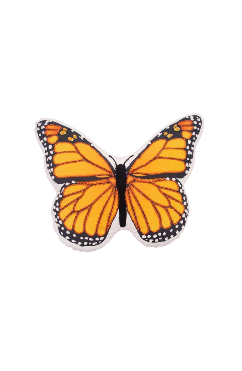 C&F Home Monarch Butterfly Graphic Print Shaped Throw Pillow, 15" x 20", Main, color, Orange