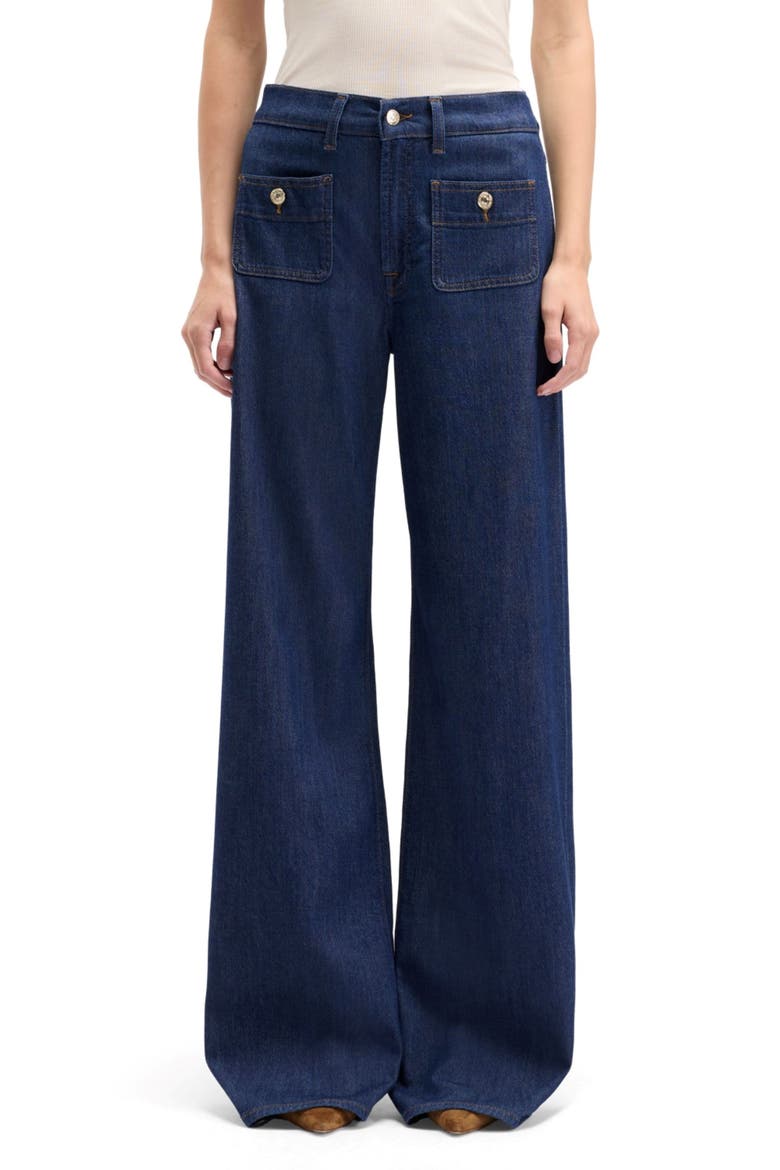 Lotta Tailorless High Waist Wide Leg Jeans, Main, color, HALONA