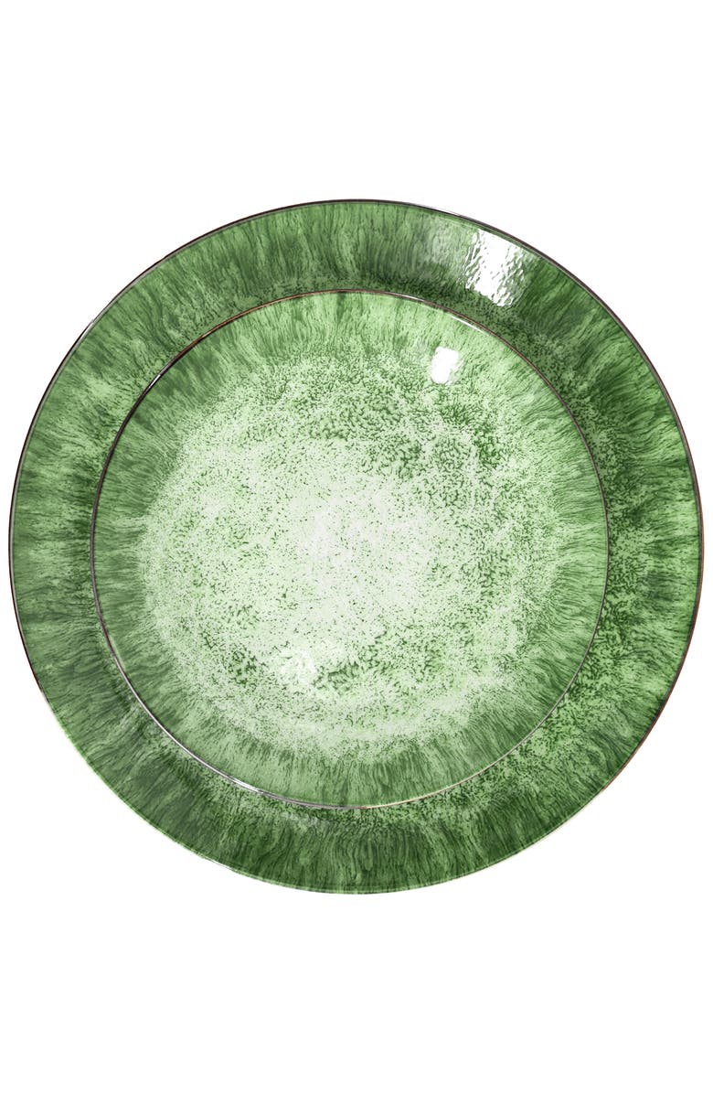 Elama Oceanus 16 Piece Porcelain Double Bowl Dinnerware Set, Alternate, color, White