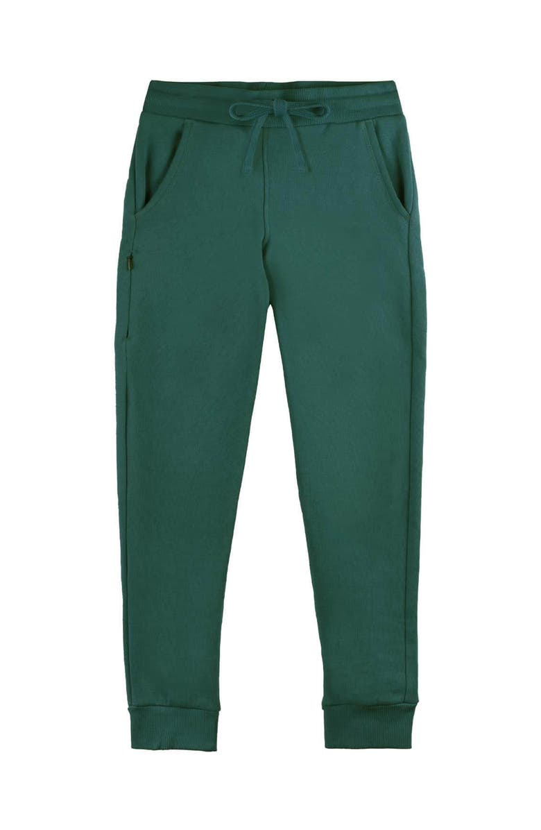 Mightly Organic Cotton Fleece Pocket Joggers, Main, color, Forest Green