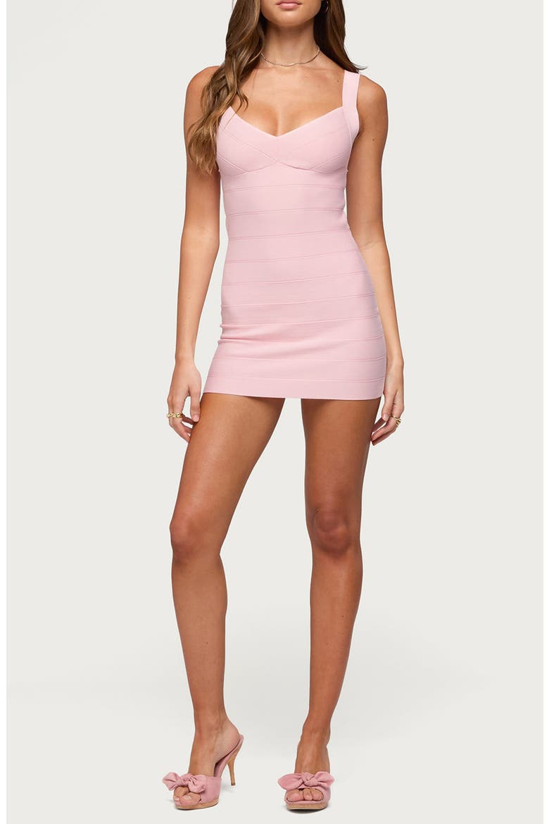 Cecilya Bandage Minidress, Main, color, LIGHT-PINK