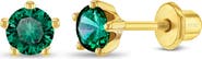 In Season Jewelry Prong CZ Solitaire Earrings
