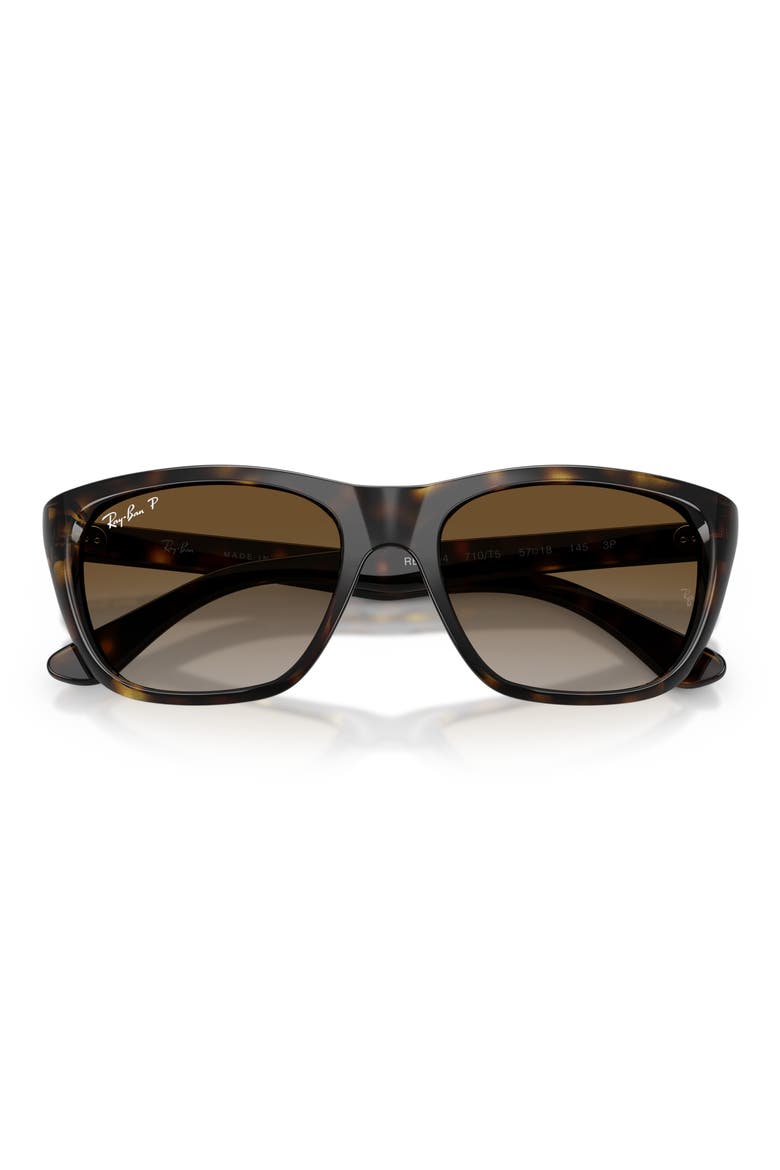 57mm Square Sunglasses, Alternate, color, HAVANA
