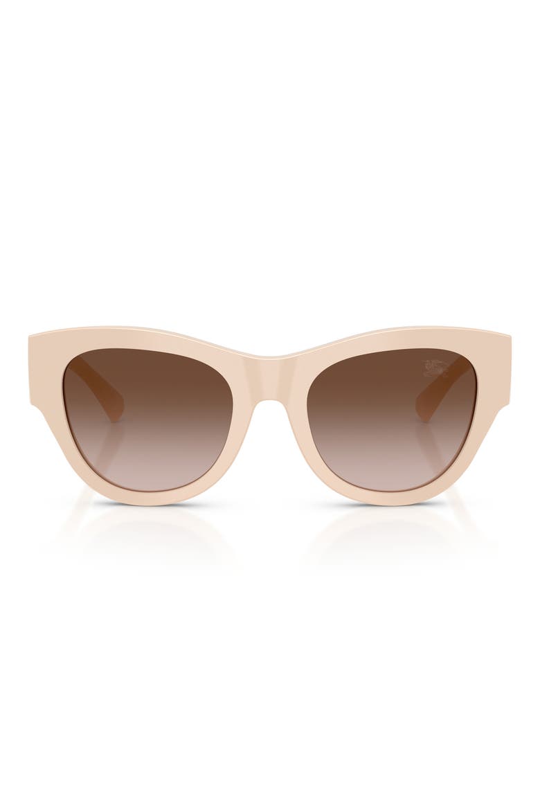 52mm Round Sunglasses, Main, color, PINK / BROWN GRADIENT