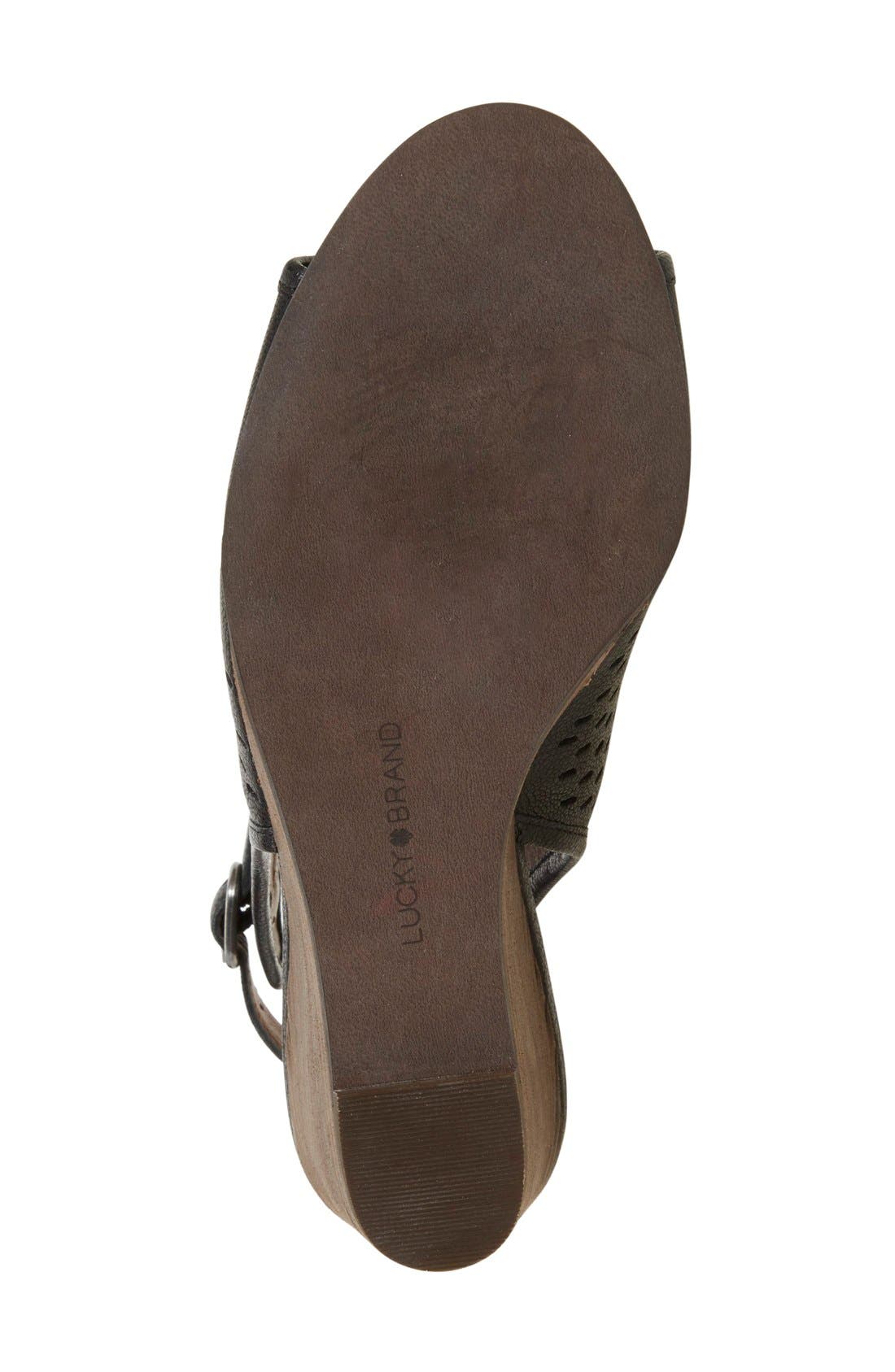 Lucky Brand 'Rozina' Cutout Wedge Sandal, Main, color, 