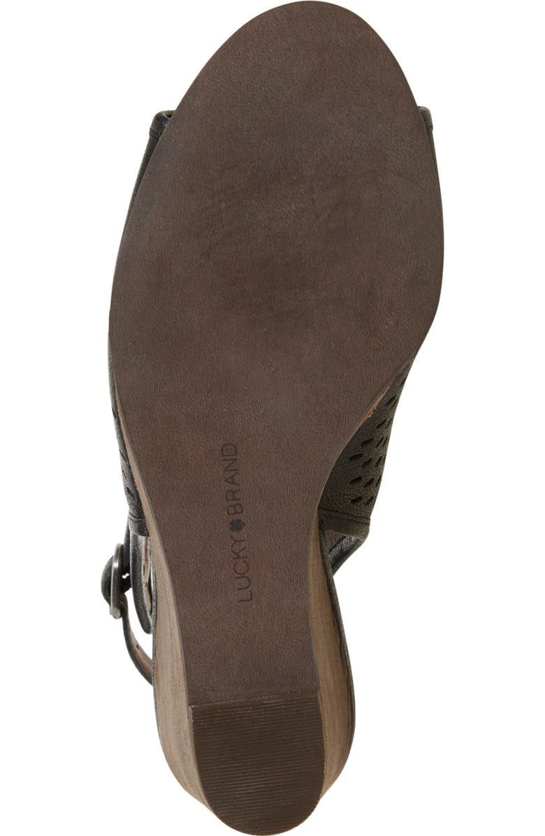Lucky Brand 'Rozina' Cutout Wedge Sandal, Main, color,