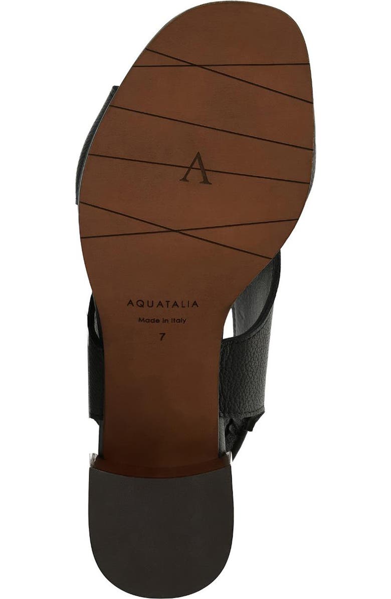 Aquatalia Dovera Weatherproof Sandal, Alternate, color, Black Pebbled Leather