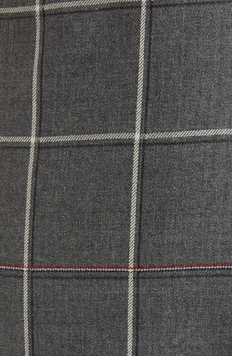 Thom Browne Windowpane Check Skinny Trousers, Alternate, color,