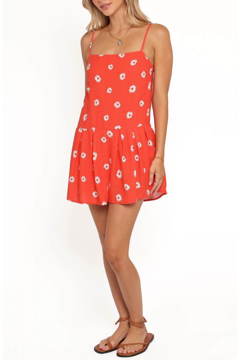 Claire Floral Drop Waist Romper, Alternate, color, DAISY MEADOW
