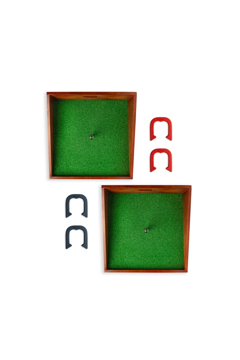 Mahogany Buckaroo Mini Horseshoes Game, Alternate, color, Natural Wood