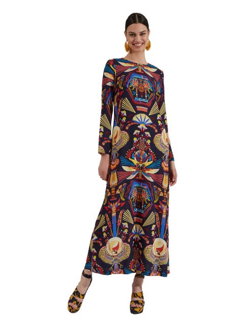 Long Sleeve Swing Dress Nephthys Navy