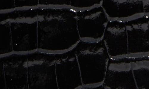 Christian Louboutin Mooncrest Lizard Embossed Leather Card Case In Black