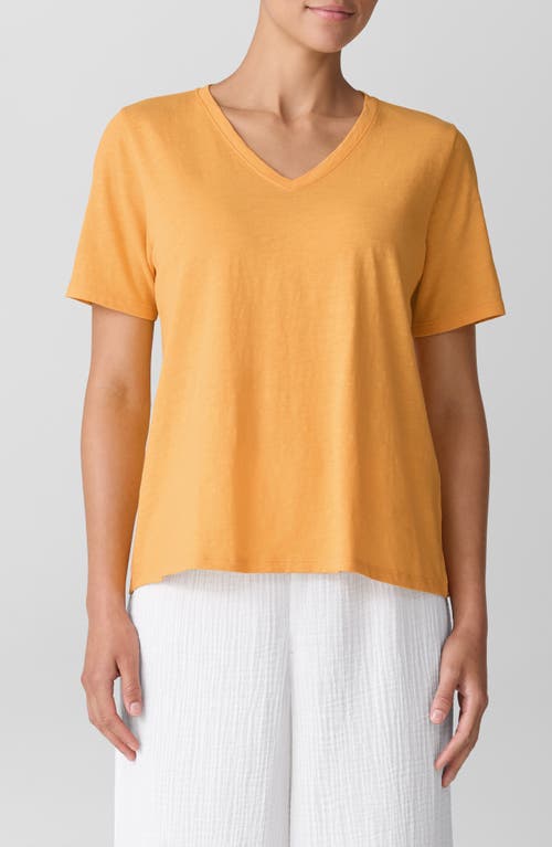 Eileen Fisher Easy V-neck Organic Cotton T-shirt