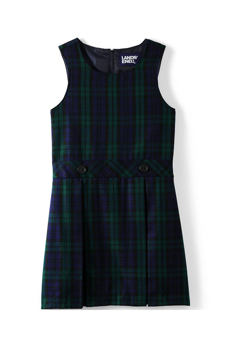 Girls Uniform Plaid Jumper, Main, color, Plaid Classic Navy/Evergreen