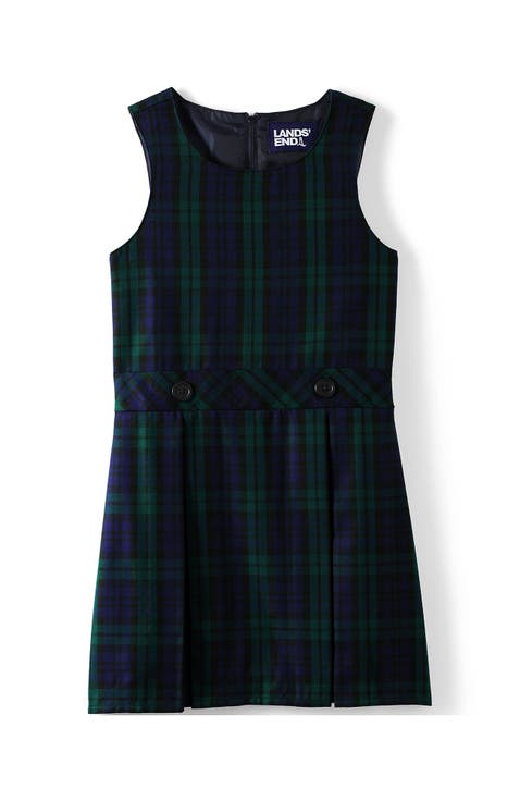 Girls Uniform Plaid Jumper