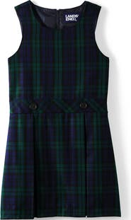 Lands' End Girls Uniform Plaid Jumper
