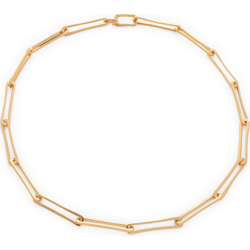 Monica Vinader Alta Long Link Necklace In Gold