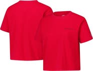 LEAGUE COLLEGIATE WEAR Women's League Collegiate Wear Red Georgia Bulldogs Clothesline Cotton Midi T-Shirt