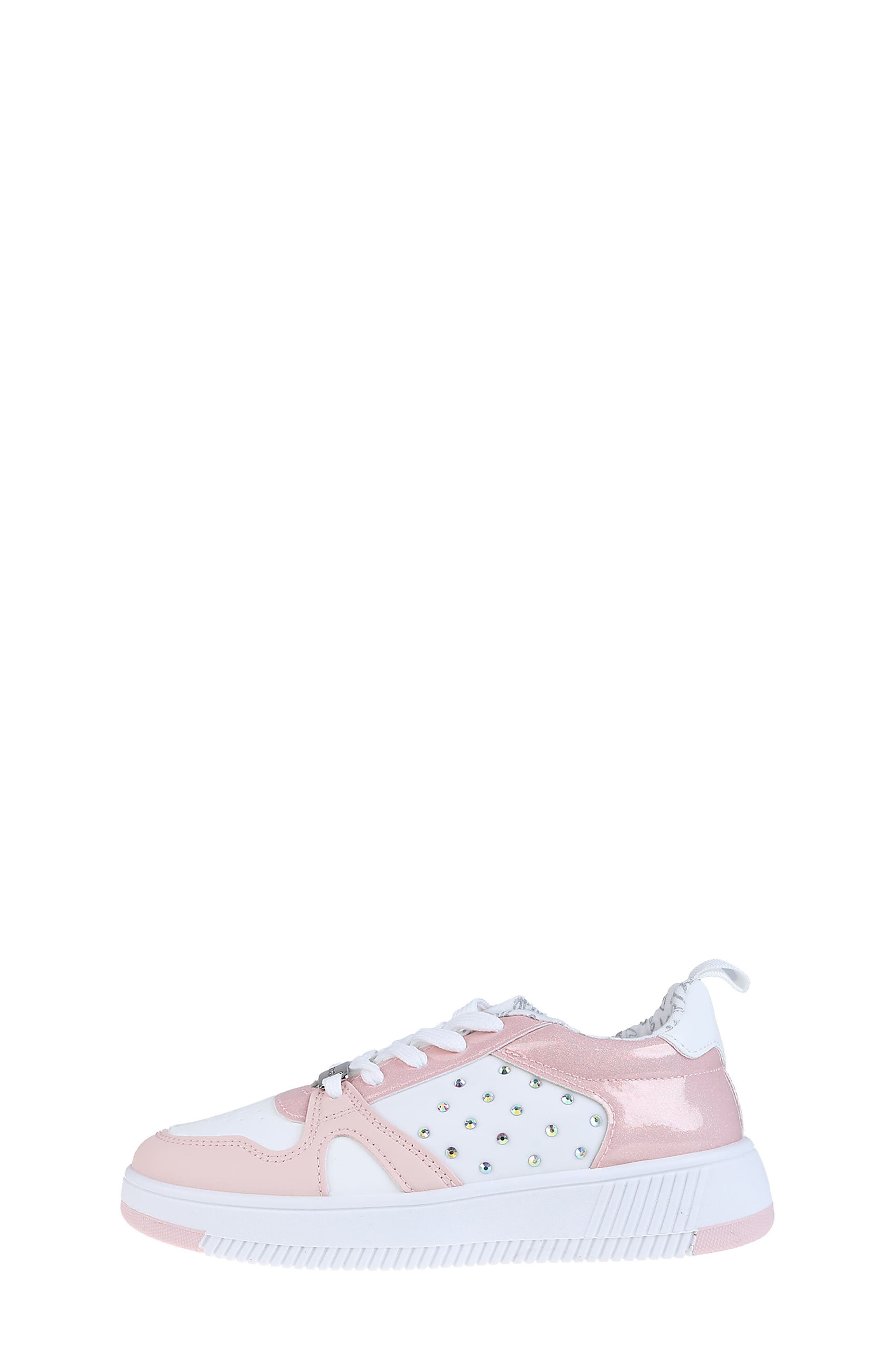 bebe Kids' Rhinestone Court Sneaker, Alternate, color, 