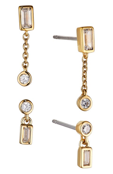 2-Pack Daylight Cubic Zirconia Drop Earrings