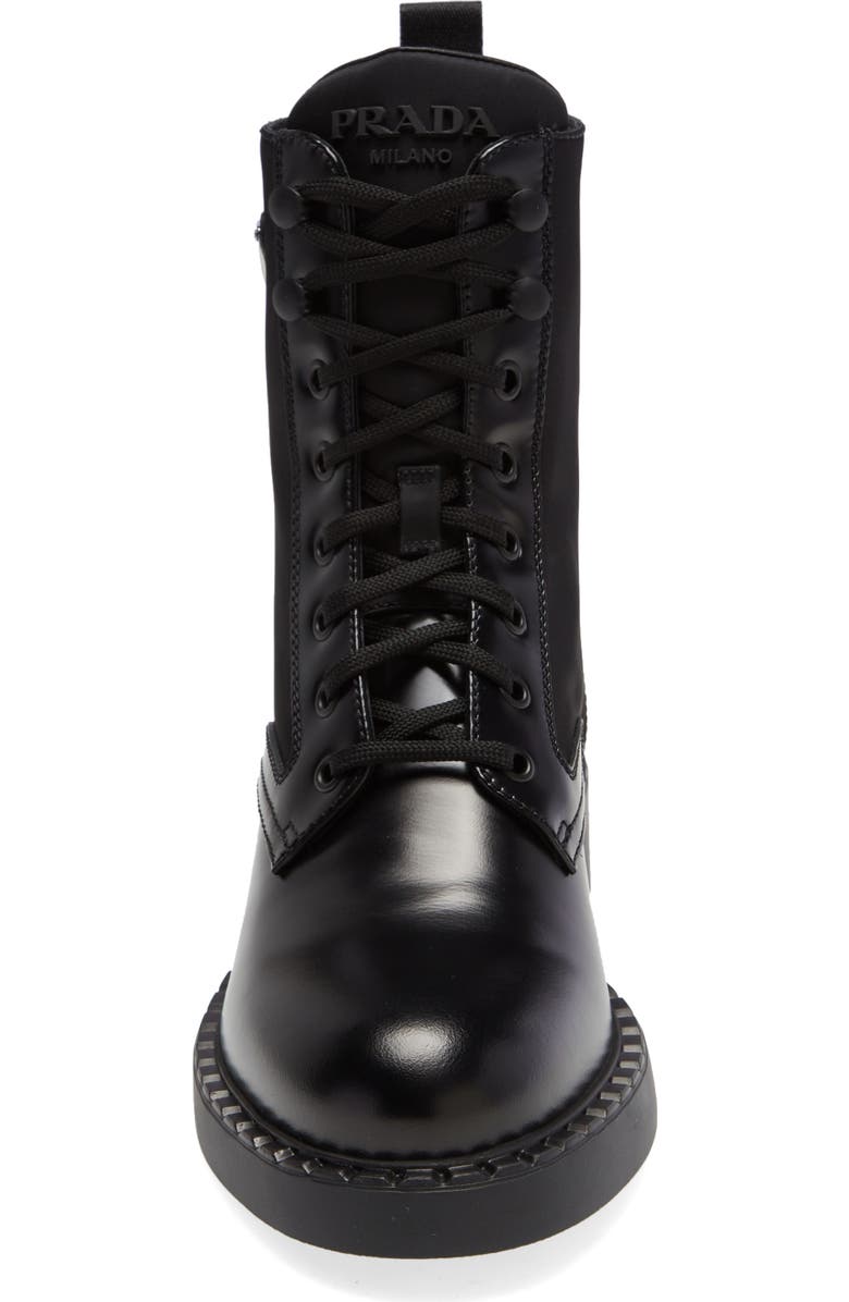 Prada Lug Sole Combat Boot, Alternate, color,