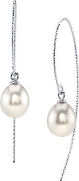 The Pearl Source White Freshwater Pearl Bonnie Earrings