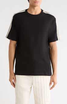 DENIM AND FLOWER Shoulder Stripe T-Shirt