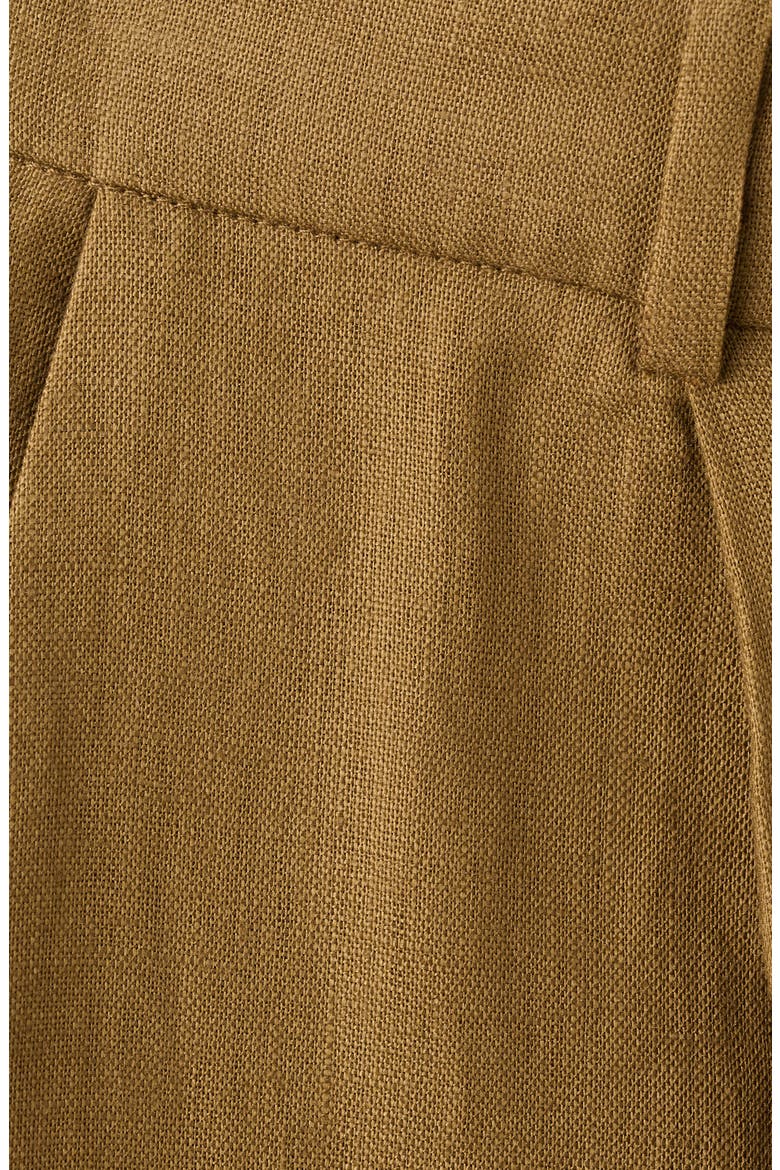 Linen Straight Leg Suit Pants, Alternate, color, OLIVE GREEN