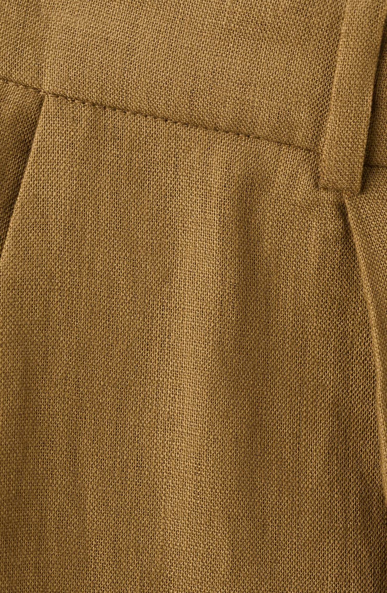 MANGO Linen Straight Leg Suit Pants, Alternate, color, 