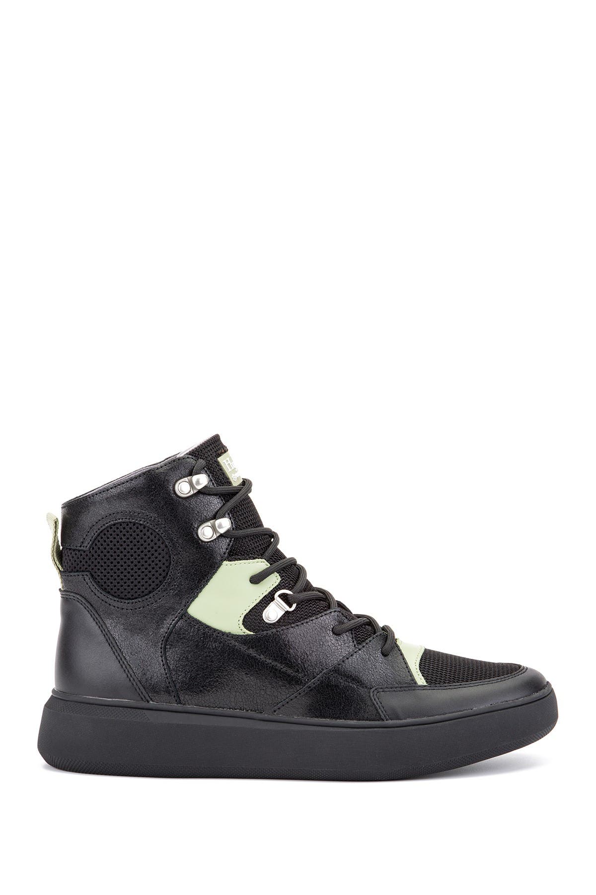 Hybrid Green Label Globetrotter Leather Mid Sneaker, Alternate, color, 