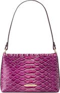 Brahmin Lorelei Croc Embossed Leather Shoulder Bag