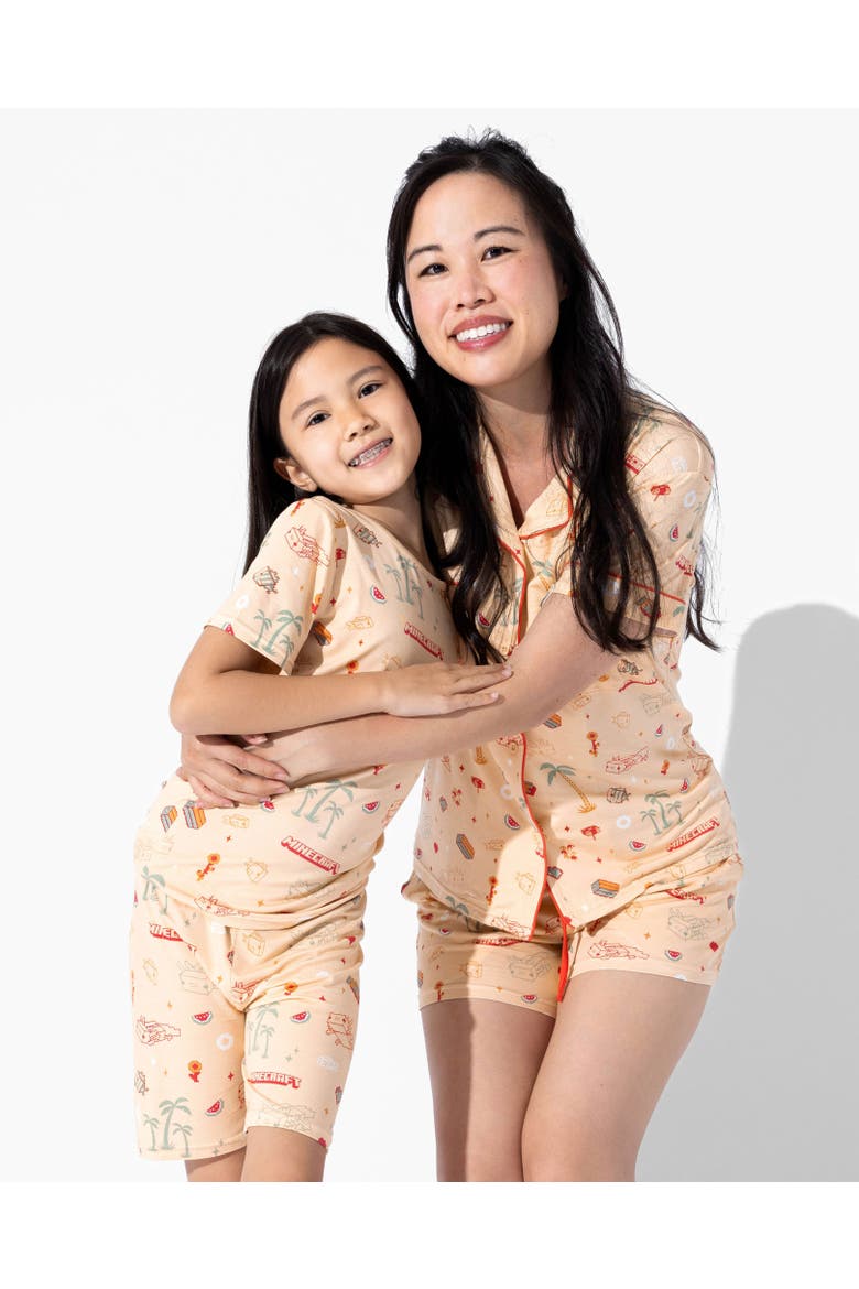 Minecraft Summer Vibes Kids 2-Piece Short Sleeve & Shorts Pajama Set, Alternate, color, Minecraft: Summer Vibes