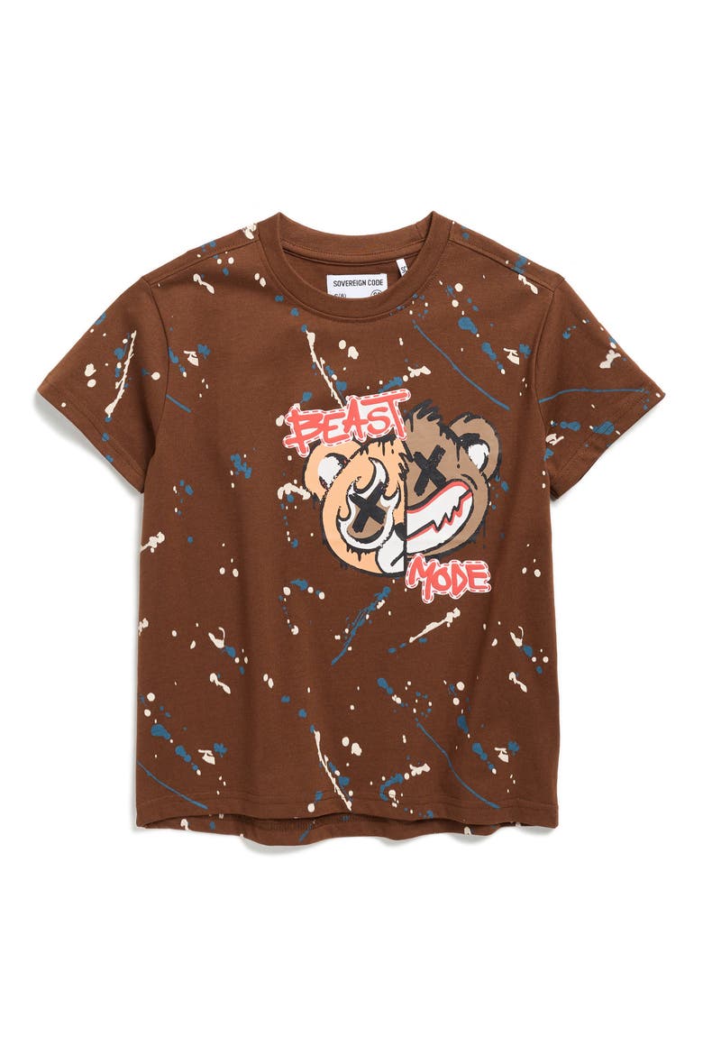 Kids' Phillip Graphic T-Shirt, Main, color, COCOA BROWN/ BEAST MODE